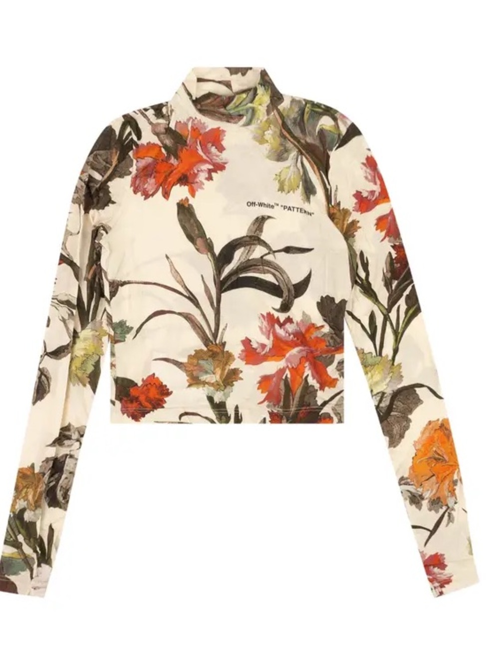 OFF-WHITE floral turtleneck shirt